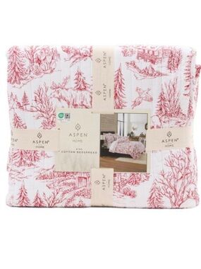 ASPEN cotton toile quilt set